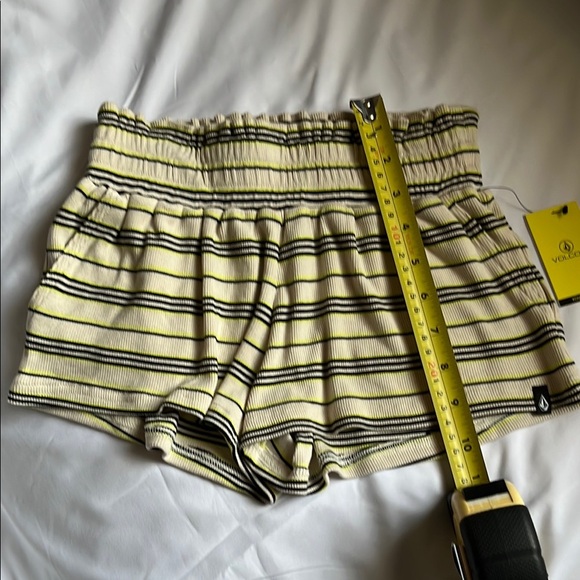 Volcom High Waist Yellow and Black Shorts - Picture 3 of 9